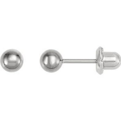 【中古】【未使用・未開封品】Titanium Ball Piercing Earrings Pair in 4mm - Hypoallergenic For Sen..