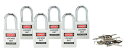 yÁzygpEJizBrady 118925 White, Brady Keyed Different Safety PadLock (6 Locks) by Brady