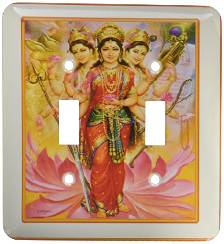 【中古】【未使用・未開封品】3drose LLC lsp _ 80274?_ 2?Hindu Divine母Lakshmi with Ornateフレームダブル切り替えスイッチ(4.0)