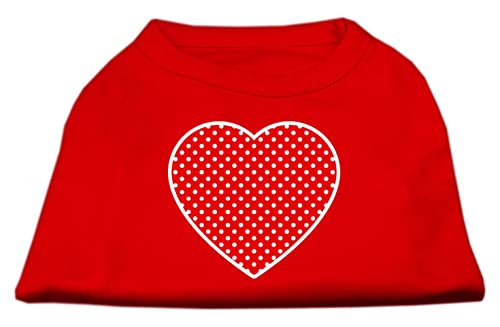 【中古】【未使用・未開封品】Mirage Pet Products 51-103 SMRD Red Swiss Dot Heart Screen Print Shirt Red Sm - 10