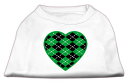 【中古】【未使用 未開封品】Mirage Pet Products 51-108 LGWT Argyle Heart Green Screen Print Shirt White L - 14