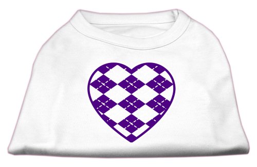 【中古】【未使用・未開封品】Mirage Pet Products 51-110 XSWT Argyle Heart Purple Screen Print S...
