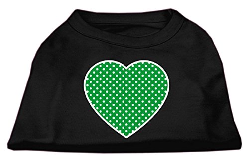 【中古】【未使用・未開封品】Mirage Pet Products 51-100 SMBK Green Swiss Dot Heart Screen Print Shirt Black Sm - 10【メーカー名】【メーカー型番】【ブランド...