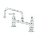 【中古】【未使用・未開封品】T&S Brass B-0220-061X Deck Mount Mixing Faucet, Eternas, 10 Swing Nozzle (061X), Lever Handles, 8 by T&S Brass