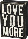 【中古】【未使用・未開封品】(10cm X 11cm ) - Primitives By Kathy 10cm by 14cm Box Sign, Small, Love You More