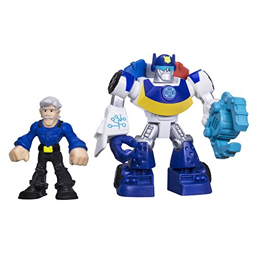 【中古】【未使用・未開封品】Playskool Heroes Transformers Rescue Bots Chase The Police-Bot and Chief Charlie Burns