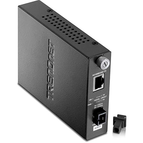 š̤ۡѡ̤ʡTRENDnet TFC 110S40D5i - Fiber media converter - 100Mb LAN - 10Base-T, 100Base-FX, 100Base-TX - SC single-mode/RJ-45 - up to 24.9 miles
