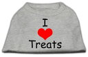 yÁzygpEJizMirage Pet Products 51-39 XSGY I Love Treats Screen Print Shirts Grey XS - 8