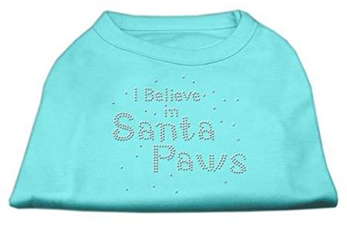 【中古】【未使用・未開封品】Mirage Pet Products 52-25-11 LGAQ I Believe in Santa Paws Shirt Aqua L - 14