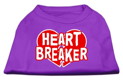 【中古】【未使用・未開封品】Mirage Pet Products 51-54 MDPR Heart Breaker Screen Print Shirt Purple Med - 12