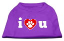 【中古】【未使用・未開封品】Mirage Pet Products 51-55 MDPR I Love U Screen Print Shirt Purple Med - 12