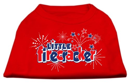 Mirage Pet Products 51-17-06 SMRD Little Firecracker Screen Print Shirts Red S - 10