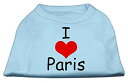 yÁzygpEJizMirage Pet Products 51-37 XLBBL I Love Paris Screen Print Shirts Baby Blue XL - 16