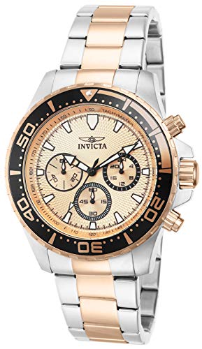 【中古】【未使用・未開封品】Invicta Men's 12917 Pro Diver Quartz Chronograph Rose Gold Dial Watch