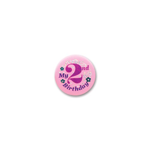 【中古】【未使用・未開封品】My 2nd Birthday Satin Button (Pink) 5.1cm Party Accessory 【中古】【未使用・未開封品】My 2nd Birthday Satin Button (Pink) 5.1cm Party Accessory