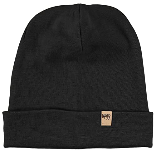 š̤ۡѡ̤ʡMinus33 Merino Wool Ridge Cuff Beanie, Black, One Size