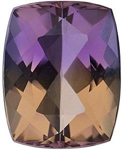 【中古】【未使用・未開封品】Prettyパープルイエロールースアンティーククッション形状加工アメトリン原石Grade AA、12.00?X 10.00?MM、5.9カラット