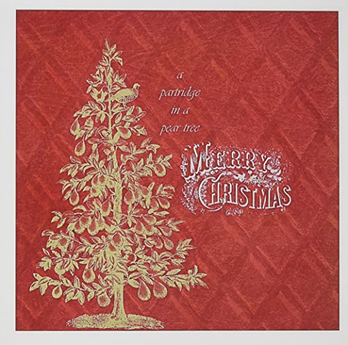 【中古】【未使用・未開封品】PSクリスマス???Partridge in a Pear tree-クリスマスビンテージアート???グリーティングカード Set of 12 Greeting Cards