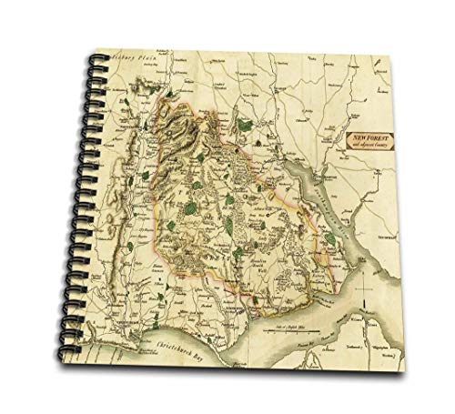 【中古】【未使用・未開封品】3dRose db_52328_1 古代ファンタジー 地図 ドローイングブック 8 x 8インチ