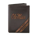 【中古】【未使用・未開封品】NCAA Ole Miss Rebels Zep-Pro Pull-Up Leather Trifold Embossed Wall...