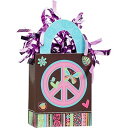 【中古】【未使用・未開封品】Amscan Girls Super Cool Hippie Chick Miniトートバッグ誕生日バルーン重量、5.7?Oz、ブラウン/ティール/ピンク(3)
