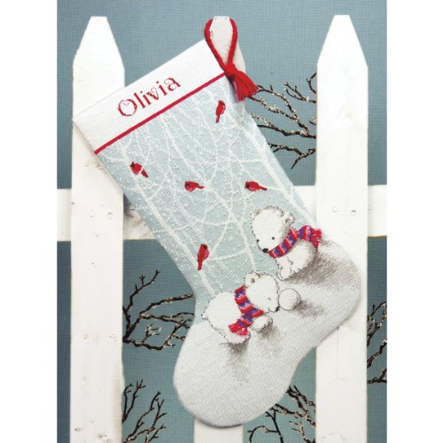 【中古】【未使用・未開封品】Snow Bears Stocking Counted Cross Stitch Kit-16" Long 14 Count (並行輸入品)