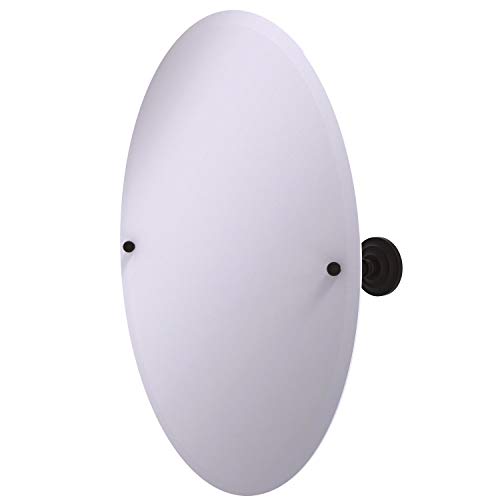 【中古】【未使用・未開封品】Allied Brass PQN-91 Frameless Oval Tilt Beveled Edge Wall Mirror, Oil Rubbed Bronze