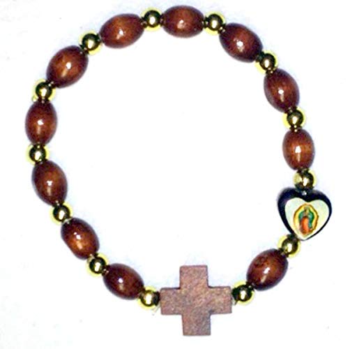 【中古】【未使用・未開封品】1home グアダルーペの聖母 ハート ロザリオ ブレスレット