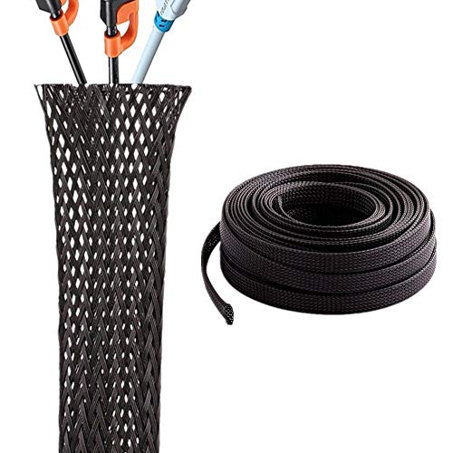 Techflex Flexo Clean Cut編組ケーブルスリーブ 0.125 Inch ブラック CCP0.13BK25