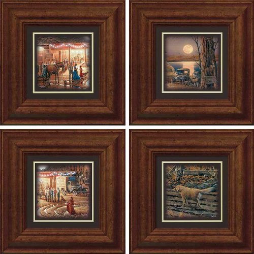 【中古】【未使用・未開封品】Harvest MoonボールFramed Print by Terry Redlin