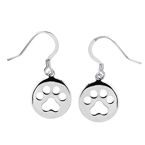 【中古】【未使用・未開封品】スターリングシルバー サークル 犬の足跡プリント ダ...