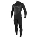 【中古】【未使用・未開封品】O'Neill Men's Epic 4/3mm バックジップ フルウェットスーツ (Black/Black/Black, X-Large)
