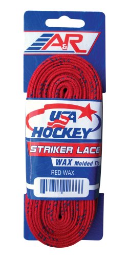 【中古】【未使用・未開封品】(210cm , Red) - A & R USA Striker Hockey Laces Waxed(4.0)
