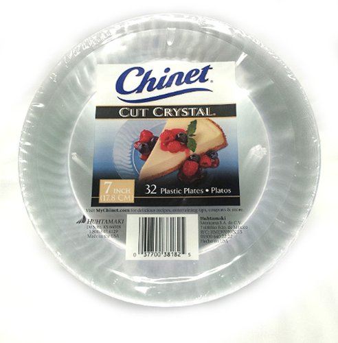 Chinet Cut Crystal Clear Plastic 7 inch Plates 32 ct. by Chinet