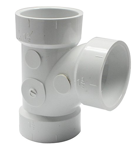 Canplas 192151l PVC DWV衛生用T型、1???1?/ 2インチ、ホワイト
