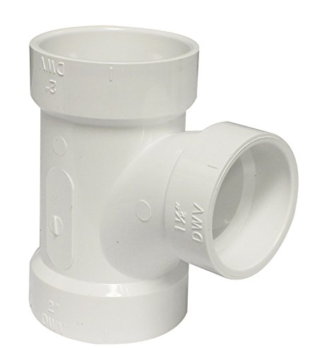 Canplas 192126l PVC DWV衛生用T型、2?x 2?x 1???1?/ 2インチ、ホワイト
