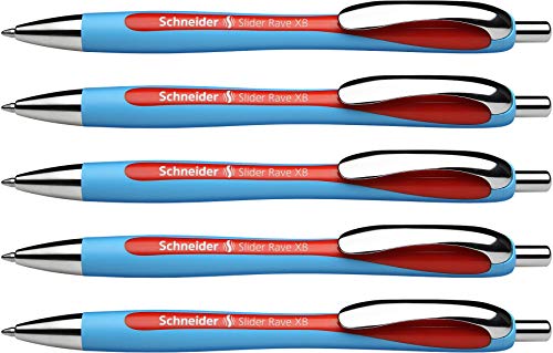【中古】【未使用・未開封品】Schneider Slider Rave XB ボールペン 5本入り レッド (132502)