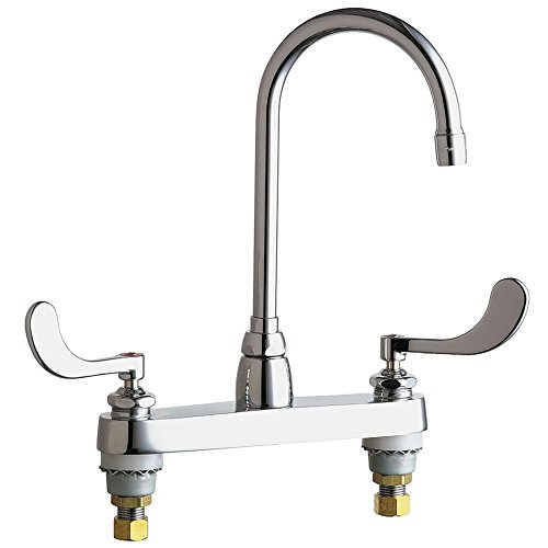 Chicago Faucets 1100-G2E3-317AB 商用グレード ハイアーチ キッチン蛇口 W クローム