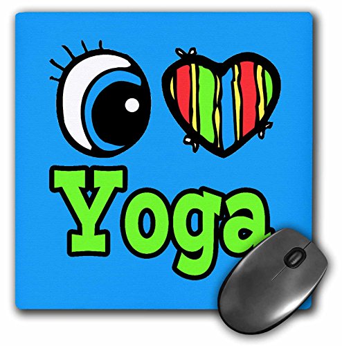 【中古】【未使用・未開封品】3drose LLC LLC 8?x 8?x 0.25インチマウスパッド、明るい目ハートI Love..