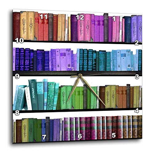 【中古】【未使用・未開封品】3dRose カラフルな本棚 ブックシェルフ レインボーブックシェルフ 読書ブック ギーク ライブラリー ナー..