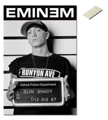 【中古】【未使用・未開封品】Bundle - 2 Items - Eminem Slim Shady Mugshot Poster - 91.5 x 61cms (36 x 24 Inches) and Small Block Of White Tack