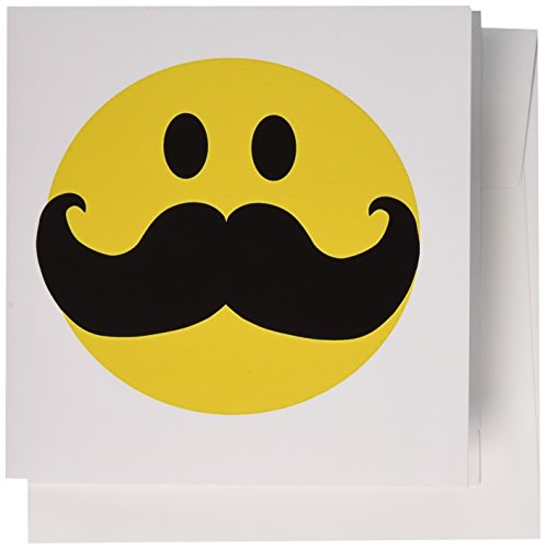 【中古】【未使用・未開封品】InspirationzStore Smiley Faceコレクション???Yellow Smiley Face Withビッグブラック口ひげ???楽しく面白い口ひげ???ヒップスターFan