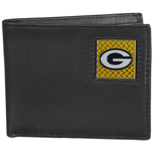 【中古】【未使用・未開封品】Siskiyou Sports FBID115 Green Bay Packers Gridiron Leather Bi-fold Wallet