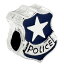 【中古】【未使用・未開封品】" Police " Police Officer Badgeブルーエナメルチャームビーズforスネー..