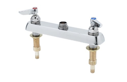 【中古】【未使用・未開封品】T&S Brass B-1120-XS-LN B-1120-Xs-Ln, Workboard Faucet, Deck Mount, 8-Inch Centers, Lever Handles, Ex-Long Inlet Shanks, Less Nozzle by