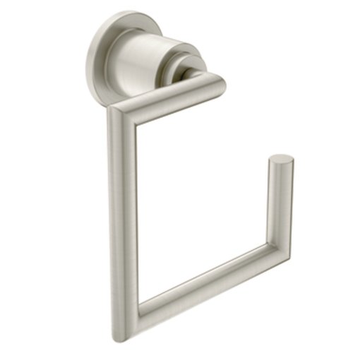 【中古】【未使用・未開封品】Moen YB0886BN Arris Towel Ring, Brushed Nickel by Moen