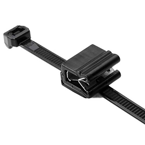 【中古】【未使用・未開封品】Hellermann Tyton 156-00864 Cable Tie and Edge Clip, 8.0 Length, EC5A, Outside Serrrated, PA66HS, Black (Pack of 500) by Hellermann Tyto