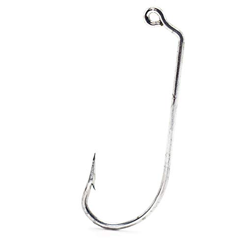 š̤ۡѡ̤ʡ(Size 4/0) - Mustad 34184D Classic O'Shaughnessy 60-Degree Bend Extra Long Shank Forged Duratin Jig Hook (100-Pack)