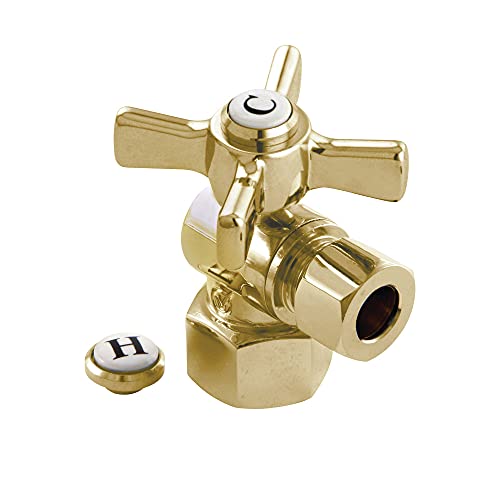 Other - 【中古】【未使用・未開封品】KINGSTON BRASS CC43102ZX Millennium 1/2-Inch FIP X 3/8-Inch OD Compression Angle Stop, Polished Brass by Kingston Brass
