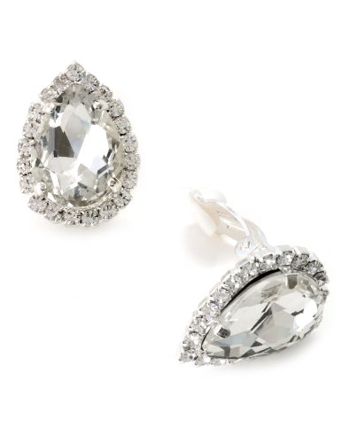 【中古】【未使用・未開封品】シルバー クリスタル ラインストーン ラップ クリスタル ティアドロップ ..